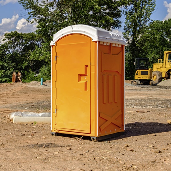 can i customize the exterior of the porta potties with my event logo or branding in Orangetree